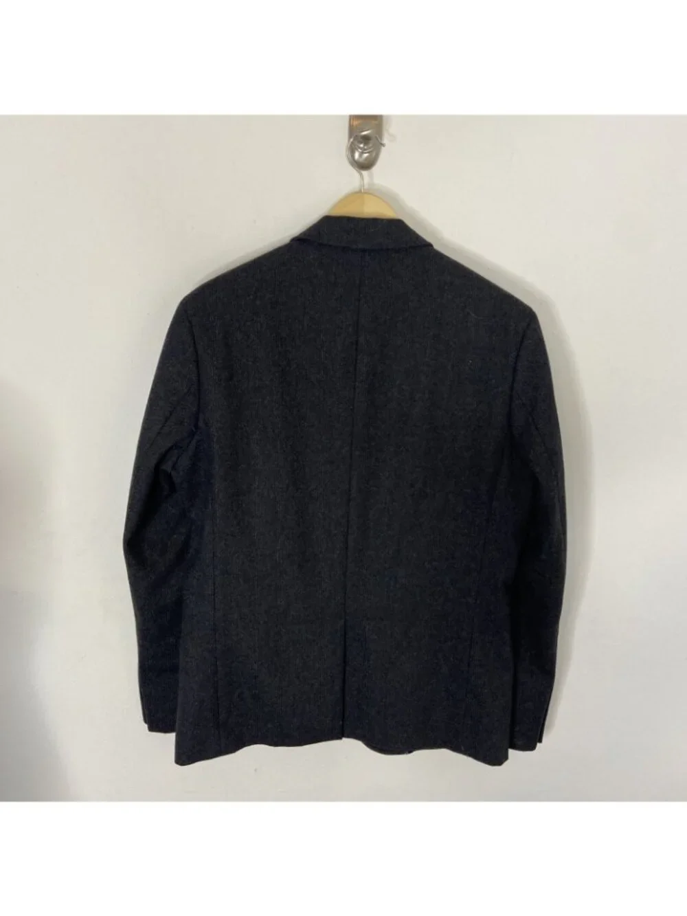 Desigual Men EU52 US 42 Black Charcoal Blazer Jacket Wool Blend